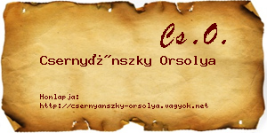 Csernyánszky Orsolya névjegykártya