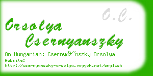 orsolya csernyanszky business card